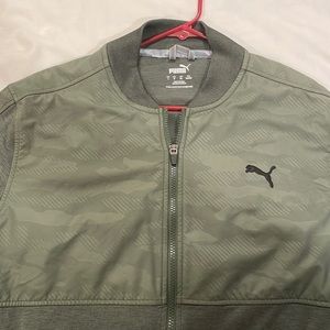 Puma golf full zip green camo!